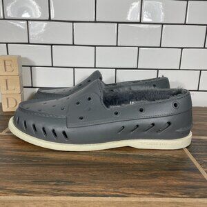 Sperry Authentic Original Float Cozy Boat Shoe Mens Size 10 Gray Faux Fur Lined